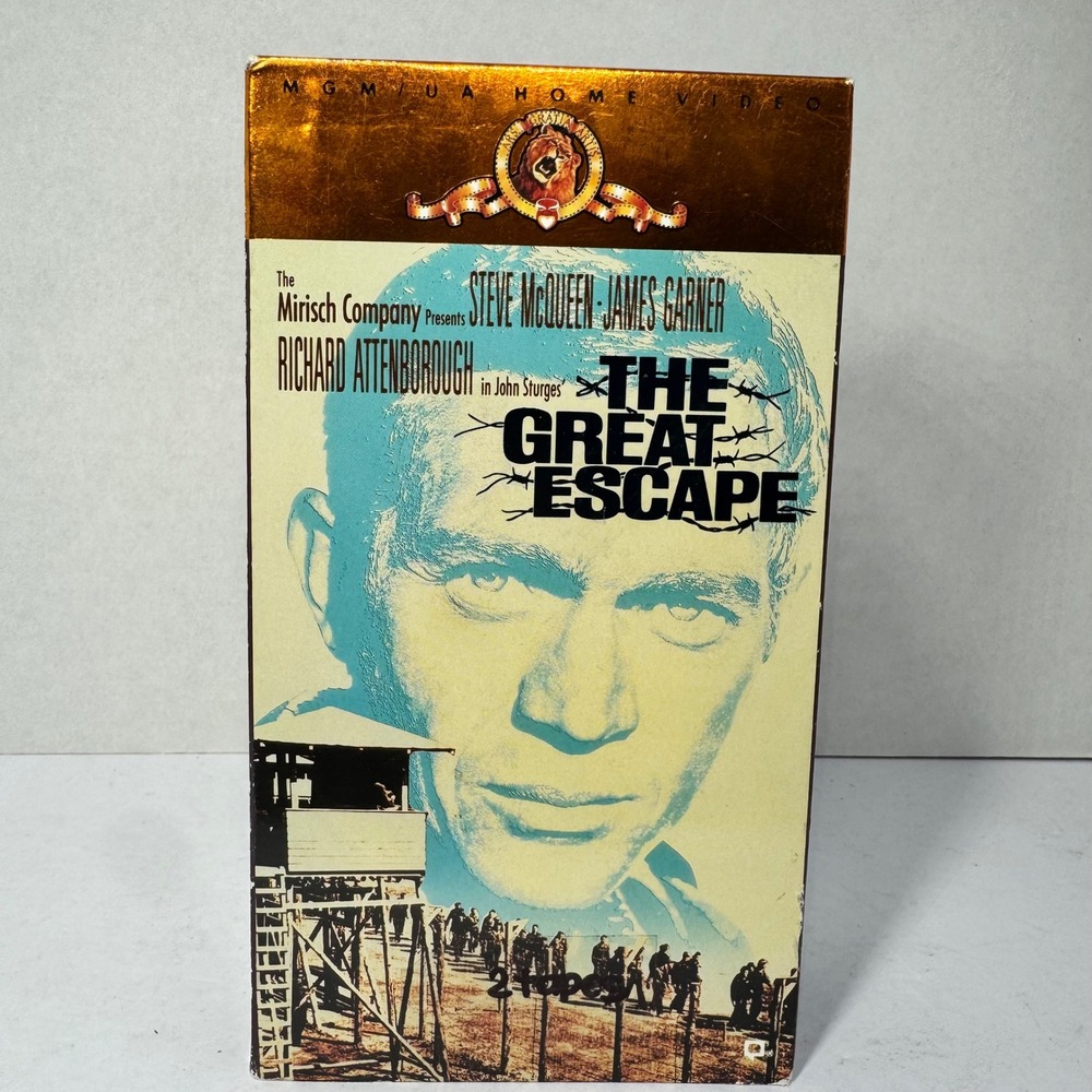 Vintage "The Great Escape" (1963) VHS 2 Tape Box Set Steve McQueen James Garner